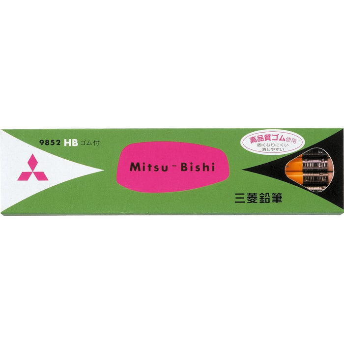 Mitsubishi Pencil HB Eraser-Tipped Pencils Pack of 12 K9852HB