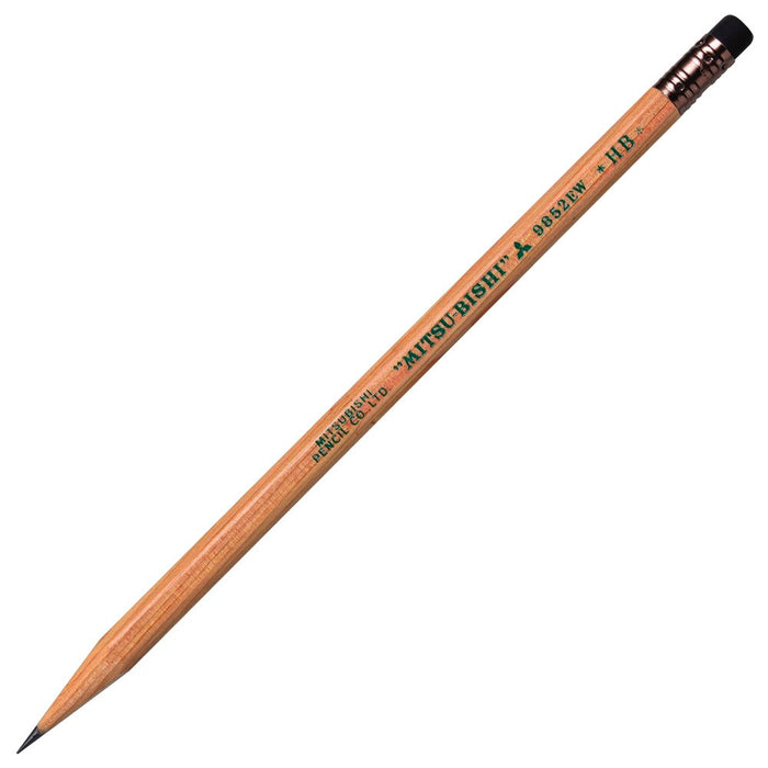 Mitsubishi Pencil HB Recycled 9852Ew Pencils with Eraser Pack of 12