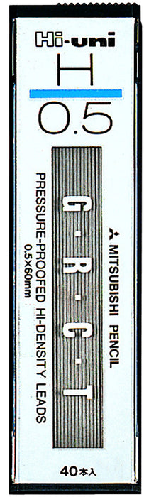 三菱铅笔 Uni 0.5 H 高品质尖头铅笔芯 10 支装