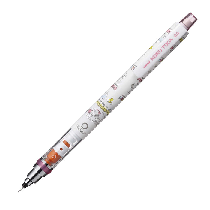 Mitsubishi Pencil Uni Kurtoga Standard Model White 0.5mm - Snoopy Mechanical Pencil