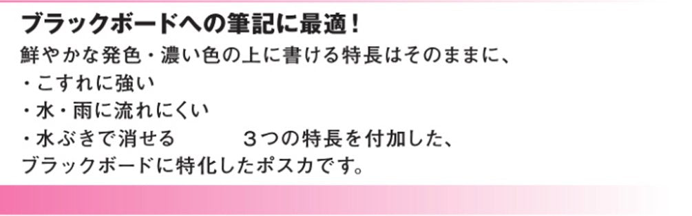 三菱铅笔中号白色水性笔 10 支装 Posca 黑板