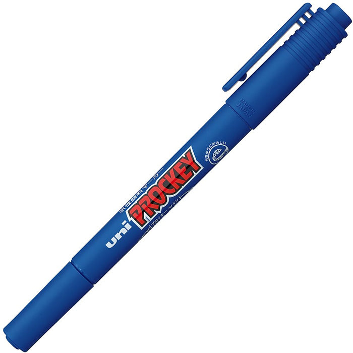 Mitsubishi Pencil Plocky Twin Extra Fine Blue Water-Based Pen 10 Pieces