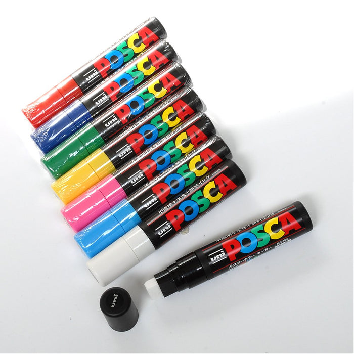 三菱鉛筆白色水性 Posca 筆帶特粗方鉛 Pc17K.1