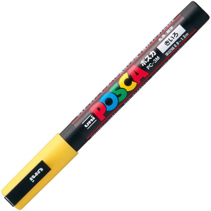 三菱铅笔水性细头 Posca 笔黄色 Pc3M.2 10 支装