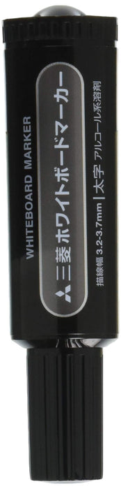 Mitsubishi Pencil Bold Round Tip Black Whiteboard Marker 10-Pack Pwb7M.24