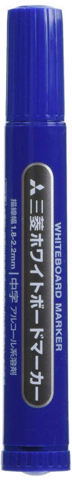 Mitsubishi Pencil Blue Medium Point Whiteboard Marker Round Core Pack of 10