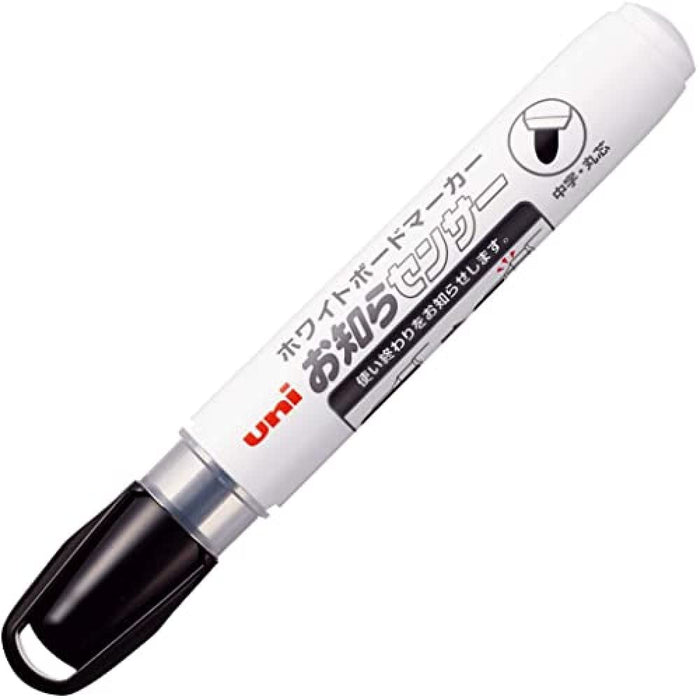 Mitsubishi Pencil Black Medium Point Whiteboard Marker with Notification Sensor