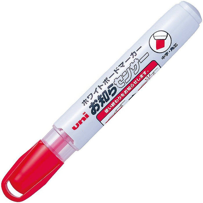 Mitsubishi Pencil Red Medium Point Whiteboard Marker with Notification Sensor 5 Pieces