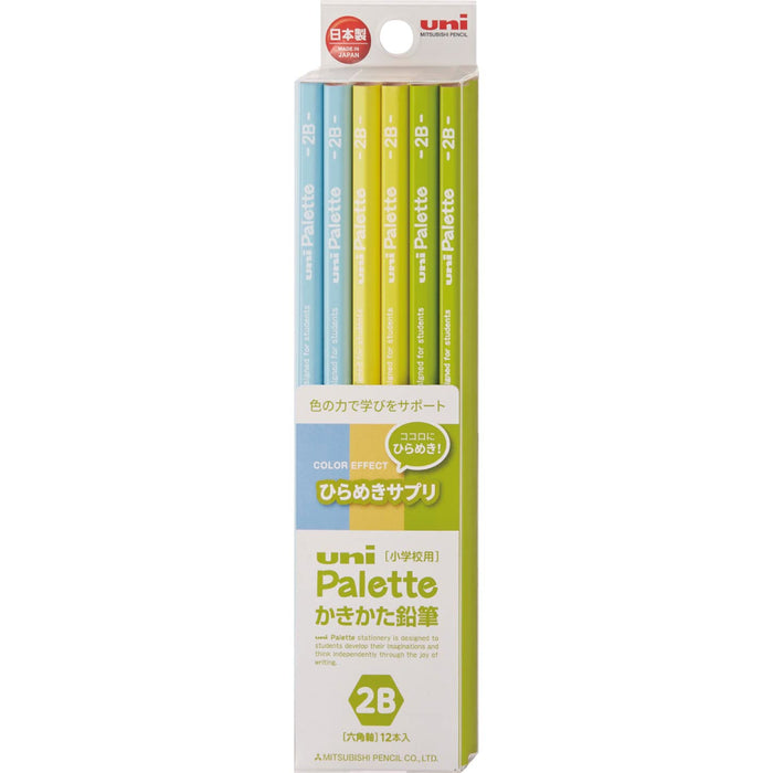 Mitsubishi Pencil Unipalette 2B Writing Pencil Color Effect Inspiration Supplement 1 Dozen