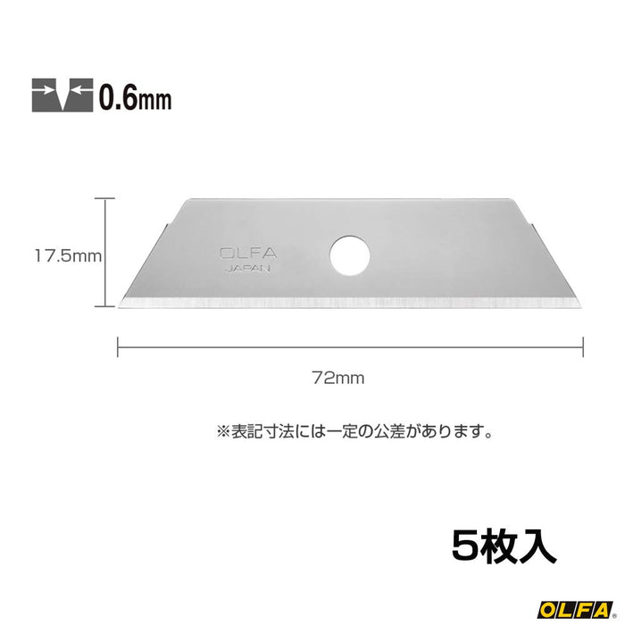 Olfa L 型副刀備用刀片 5 件 - 耐用替換刀片 XB108S