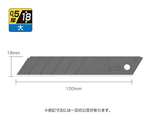 Olfa 大型替換刀片 25 件裝 - LBB25K 黑色折疊式刀片