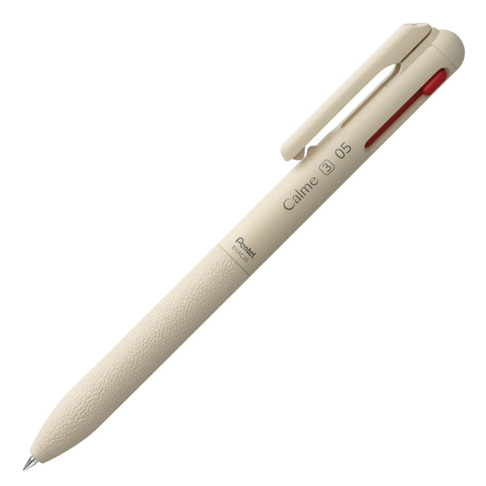 Pentel Calme 3-Color Ballpoint Pen 0.5mm Beige - Bxac35H Series