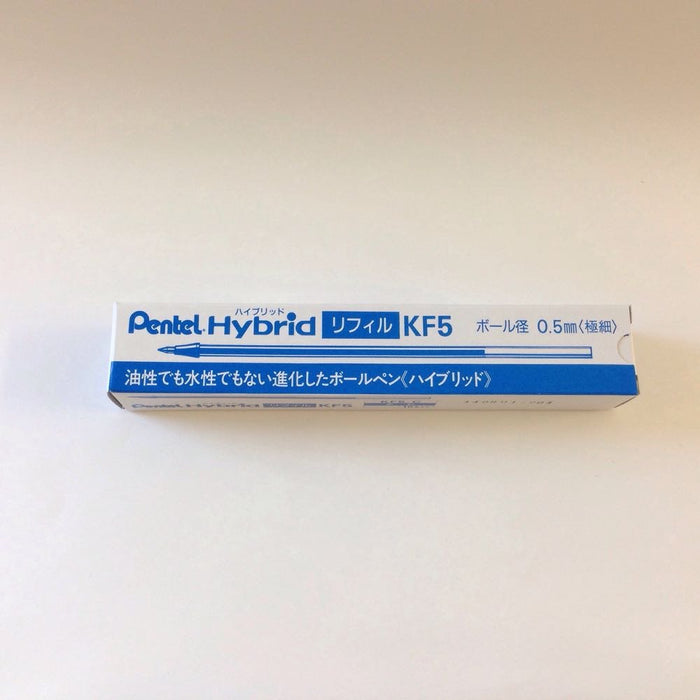 Pentel Blue Ballpoint Pen Refill Hybrid 0.5 Kf5-C Set of 10