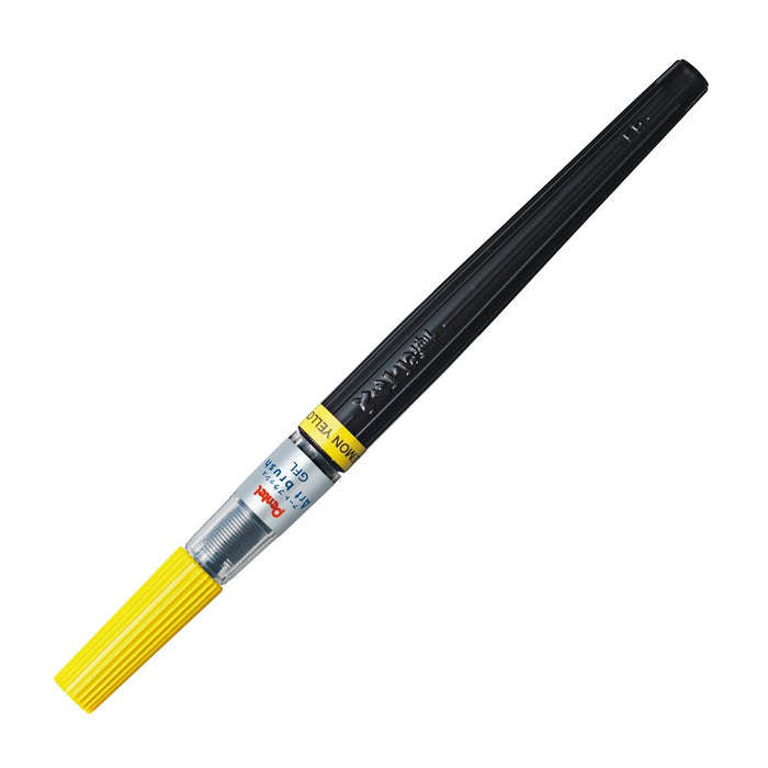 Pentel XGFL-105 Art Brush Pen in Lemon Yellow for Design and Illustration