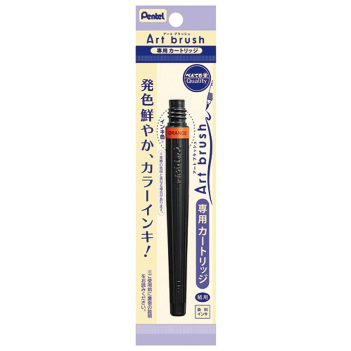 Pentel 藝術畫筆 XFR-107 套裝 10 支橘色畫筆筆芯