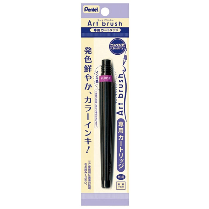 Pentel Art Brush XFR-150 Purple Brush Pen Cartridge Set of 10