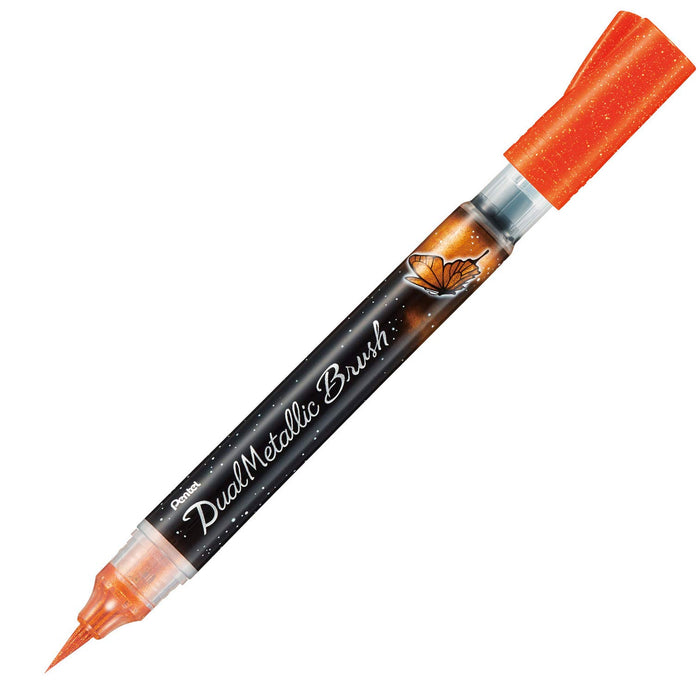 Pentel Dual Metallic Blush Orange and Yellow Xgfh-Df Pen