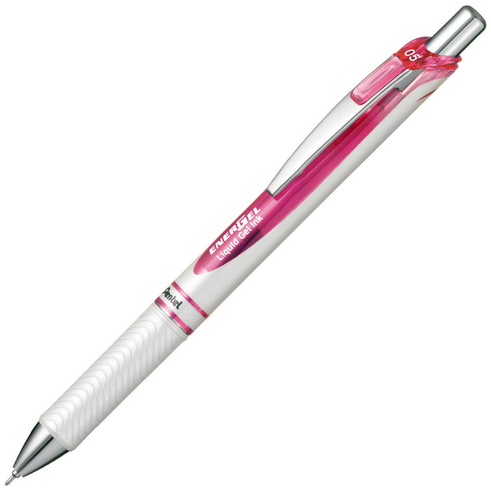 Pentel Energel Bln75Pw 珍珠粉色凝胶墨水圆珠笔 0.5 毫米轴 - 10 支装