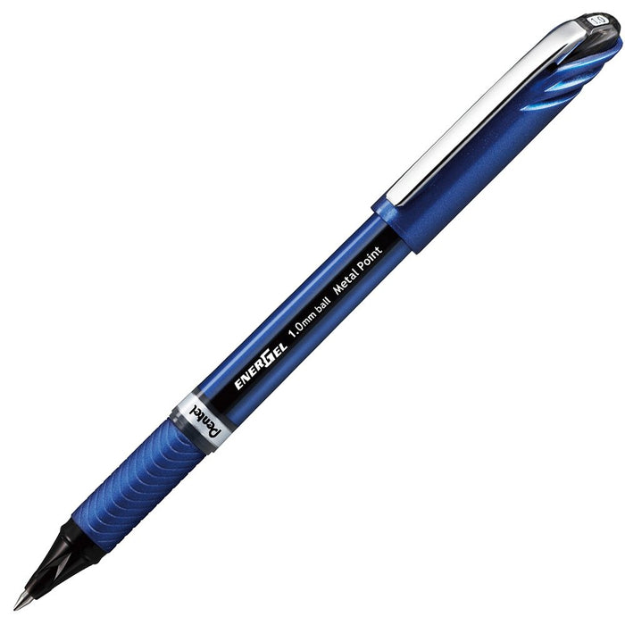 Pentel EnerGel Euro 黑色凝胶墨水圆珠笔 1.0 毫米 5 支装