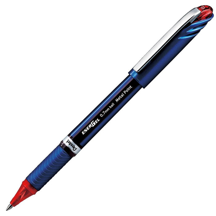 Pentel Energel Euro Bl27-B 红色凝胶墨水圆珠笔 0.7 毫米 10 支装