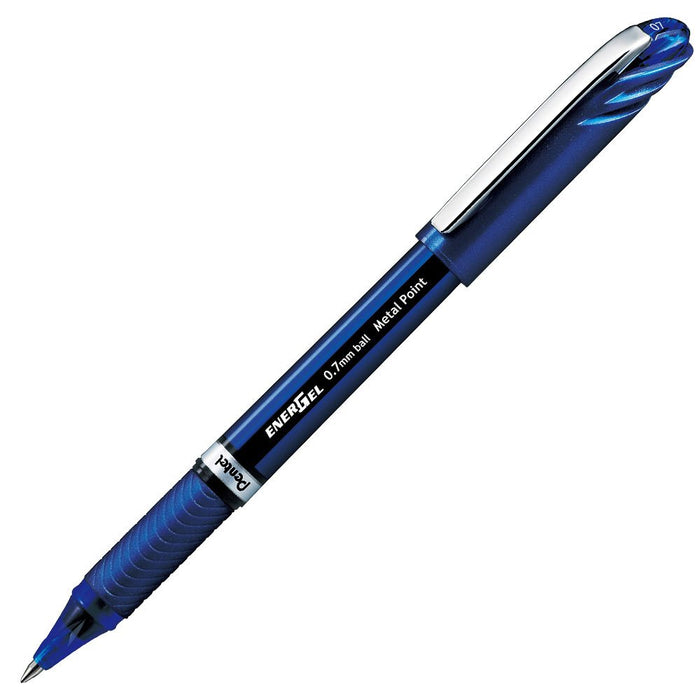 Pentel EnerGel Euro 0.7 毫米蓝色凝胶墨水圆珠笔 10 支装