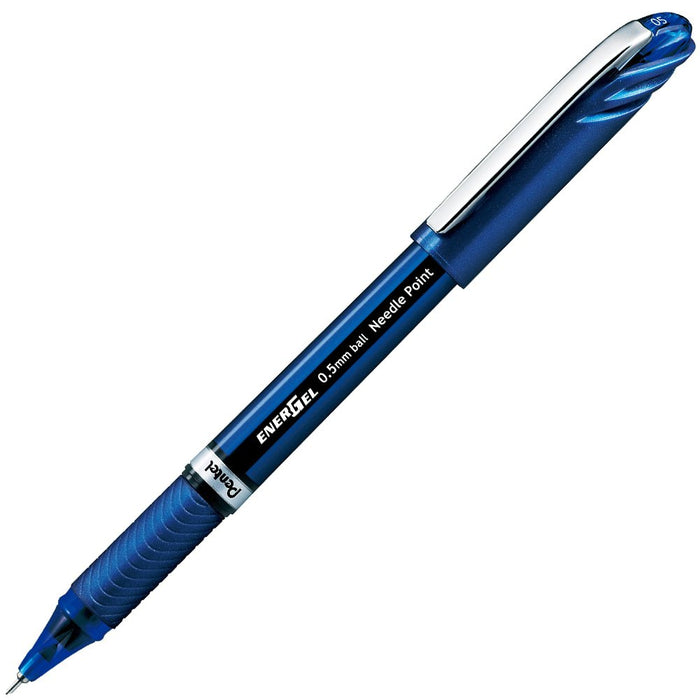 Pentel Energel Euro BLN25-C Blue 0.5 Gel Ink Ballpoint Pen Pack of 10