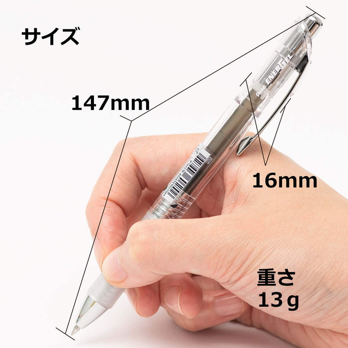 Pentel Energel Infree 0.7 黑色凝胶墨水圆珠笔 10 支装