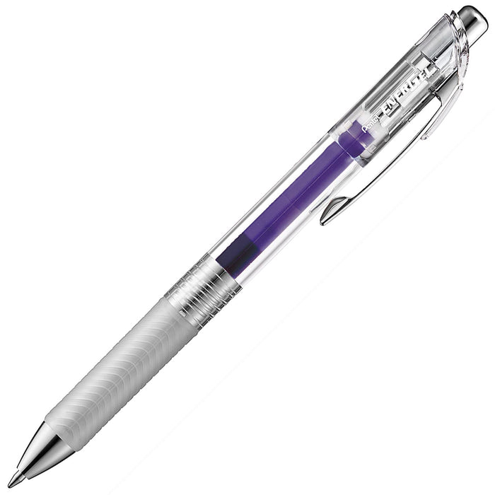 Pentel Energel Infree Violet Gel Ink Ballpoint Pen 0.7mm Pack of 10