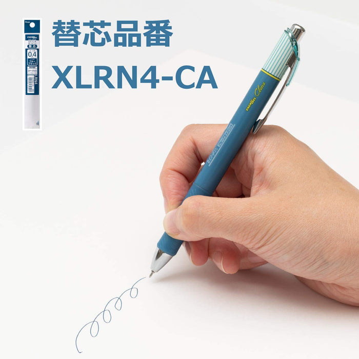 Pentel Energel Kurena 04 蓝黑色凝胶墨水圆珠笔 5 支装