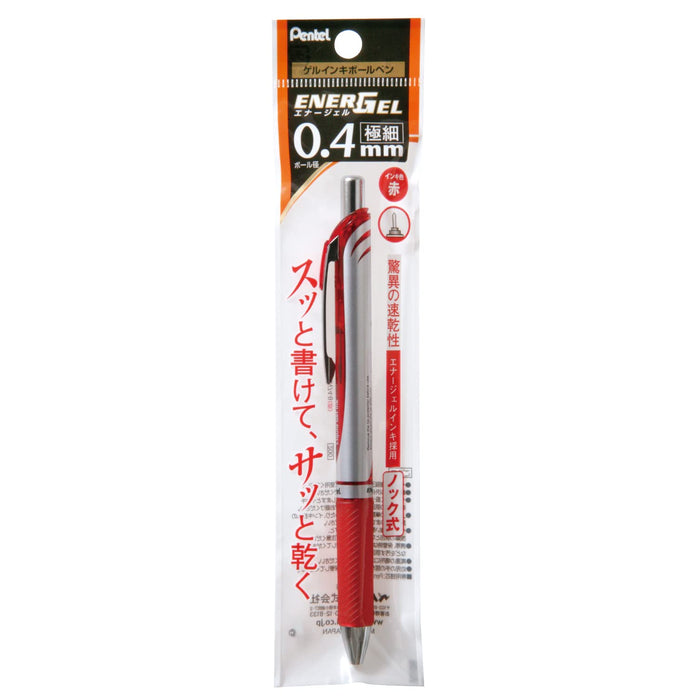 Pentel EnerGel XBLN74-B 0.4mm Red Gel Ink Ballpoint Pen