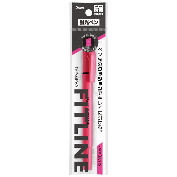 Pentel 5-Piece Pink Fitline Highlighter Set Model Xslw11-P