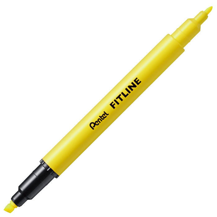 Pentel Fitline 黄色荧光笔 SLW11-G 10 支装