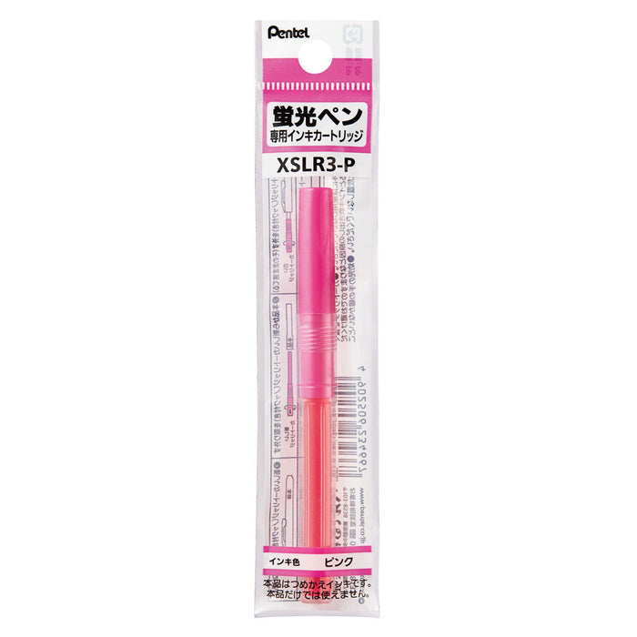 Pentel Handy Line S Pink Highlighter Pen with Xslr3-P Cartridge Pack of 10