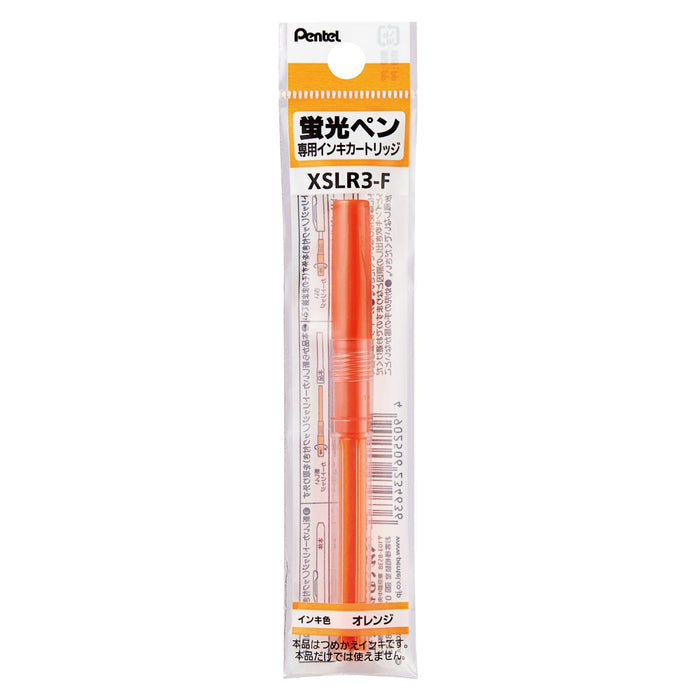 Pentel Handyline S Xslr3-F 橘色螢光筆，附 10 支墨水匣