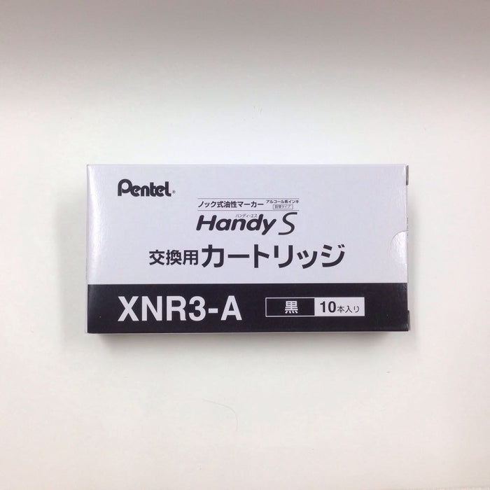 Pentel Handy S XNR3-A 標記墨盒 10 件裝黑色