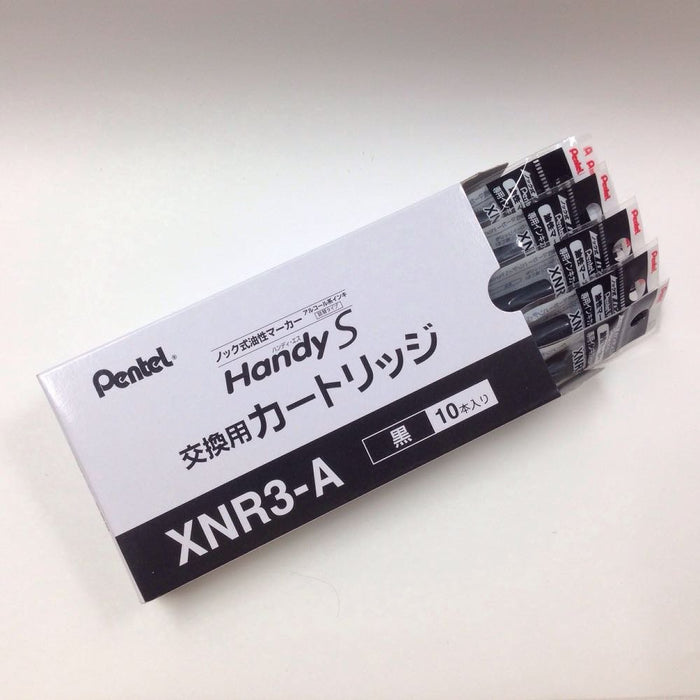 Pentel Handy S XNR3-A Marker Ink Cartridge Set of 10 in Black