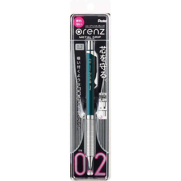 Pentel Orens Metal Grip 02 Mechanical Pencil in Turquoise Blue XPP1002G2-S2