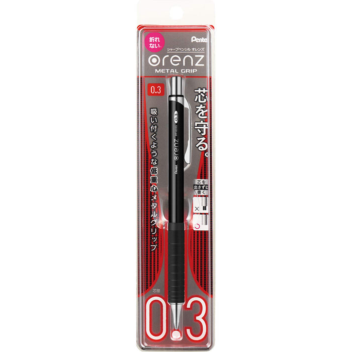 Pentel Black Orens Metal Grip 03 Mechanical Pencil XPP1003G2-A