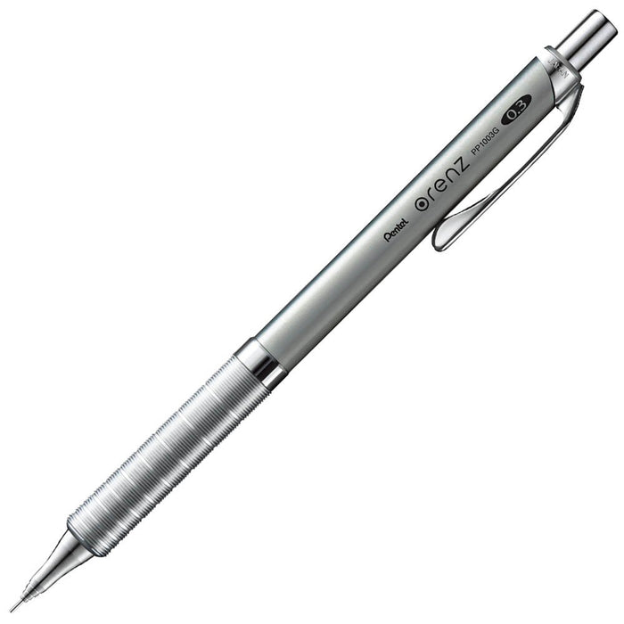 Pentel Orens 0.3 银色自动铅笔，带金属握柄 Xpp1003G-Z