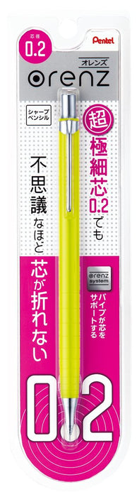 Pentel Orens XPP502-G 0.2mm Yellow Mechanical Pencil