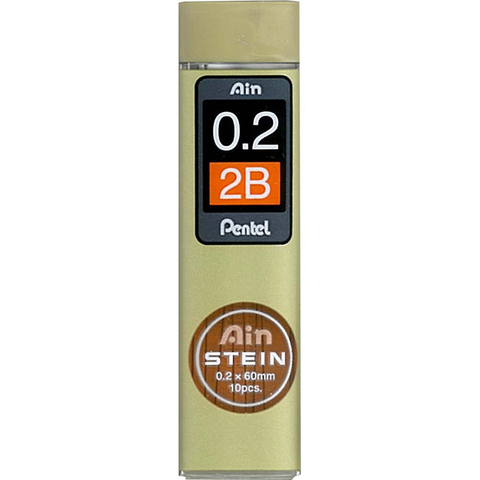 Pentel Stein 0.2 2B 自動鉛筆筆芯 - 10 件裝