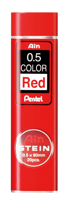 Pentel Stein 0.5 Red Lead Mechanical Pencil Refill 10 Pieces