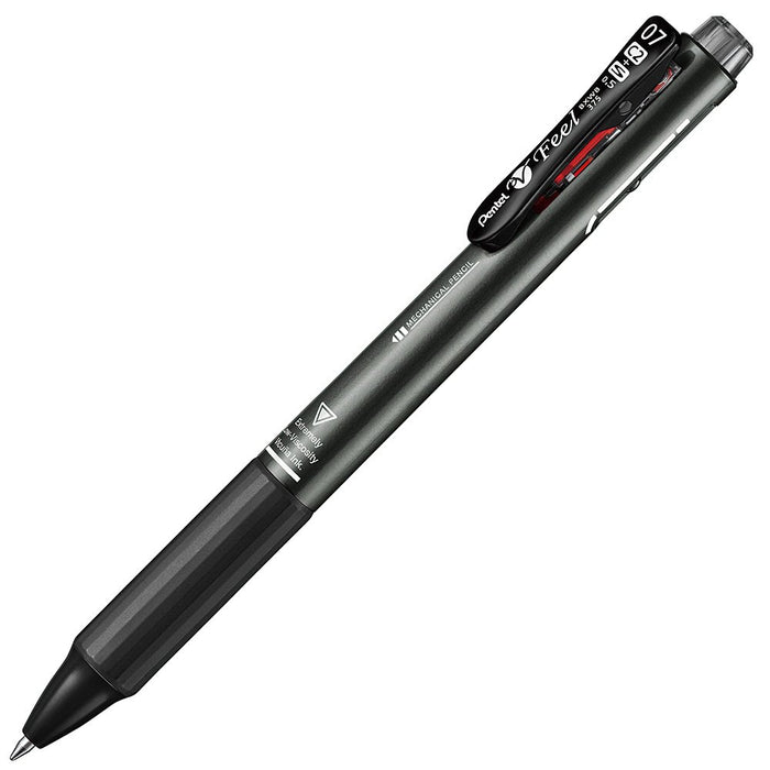 Pentel Feel 2+S 0.7 Multifunctional Metallic Black Ballpoint Pen Bxwb375Ma