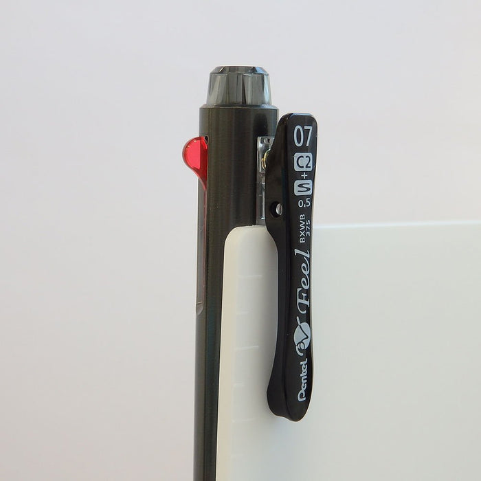 Pentel Feel 2+S 0.7 多功能金属黑色圆珠笔 Bxwb375Ma