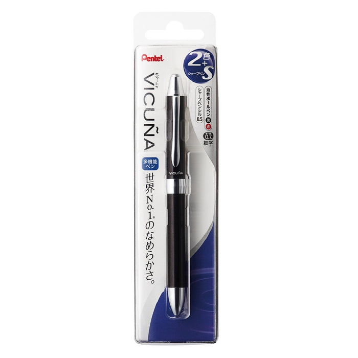 Pentel Vicuna Ex XBXW1375A Multipurpose Black Ballpoint Pen