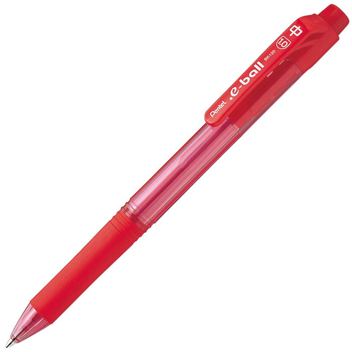 Pentel Dot E-Ball 油性圆珠笔 红色 1.0 毫米 5 支装 Xbk130-B