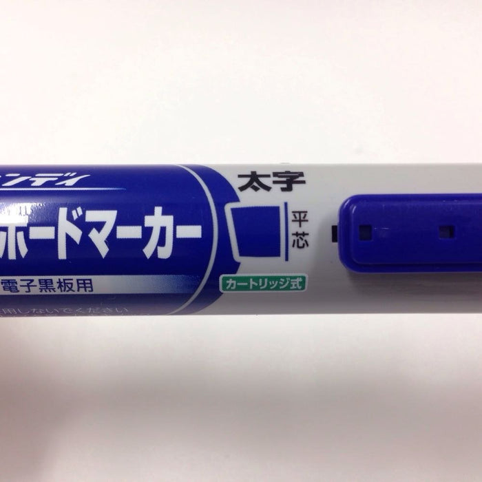 Pentel 藍色墨水可伸縮白板筆平頭筆 MWXN6M-C 10 支裝