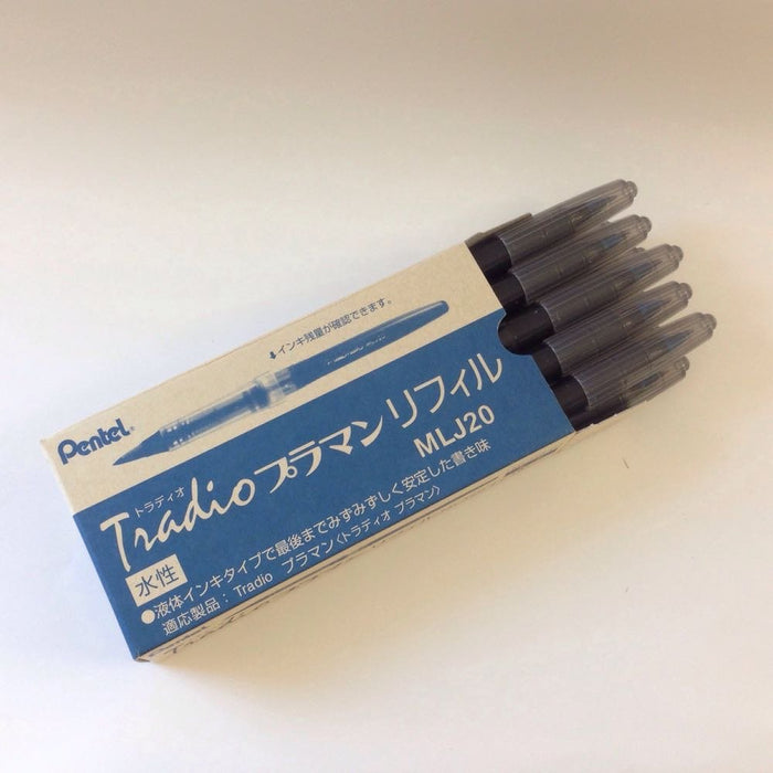 Pentel Blue Tradio Plaman 10 件墨水匣 Mlj20-C 套裝