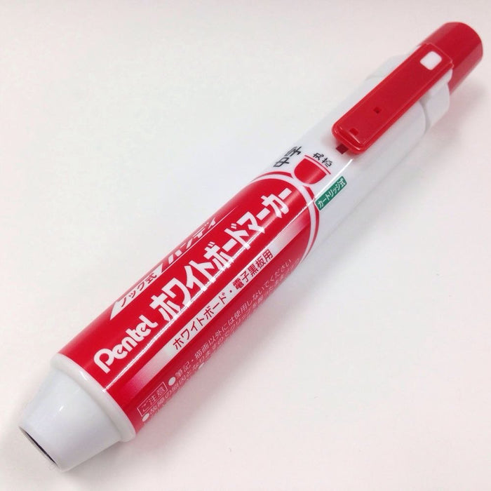 Pentel MWXN5M-B Red Whiteboard Marker Set of 10