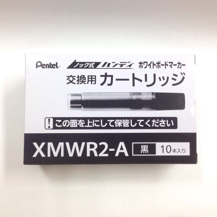 Pentel Xmwr2-A 用於白板筆的黑色墨水匣（10 件裝）